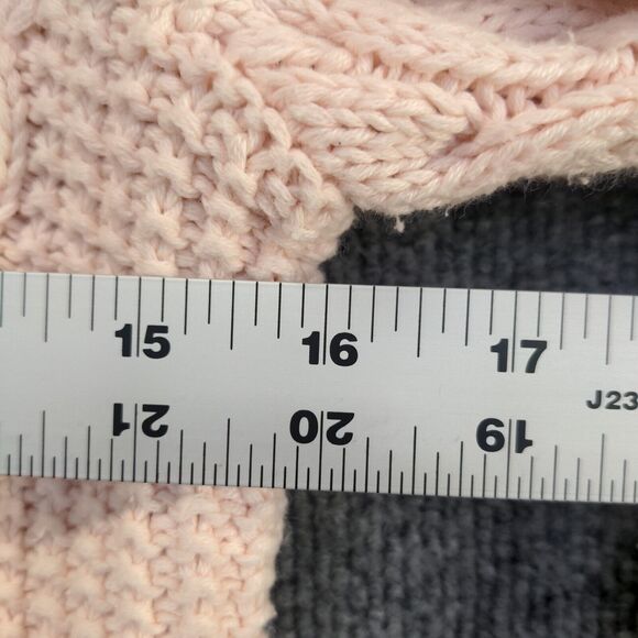 Lauren Ralph Lauren Women's Hand Knit Fisherman Cable Knit Sweater Pink Size L - Picture 12 of 13